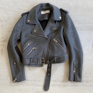 ZARA Faux Suede Moto Jacket (size XS)